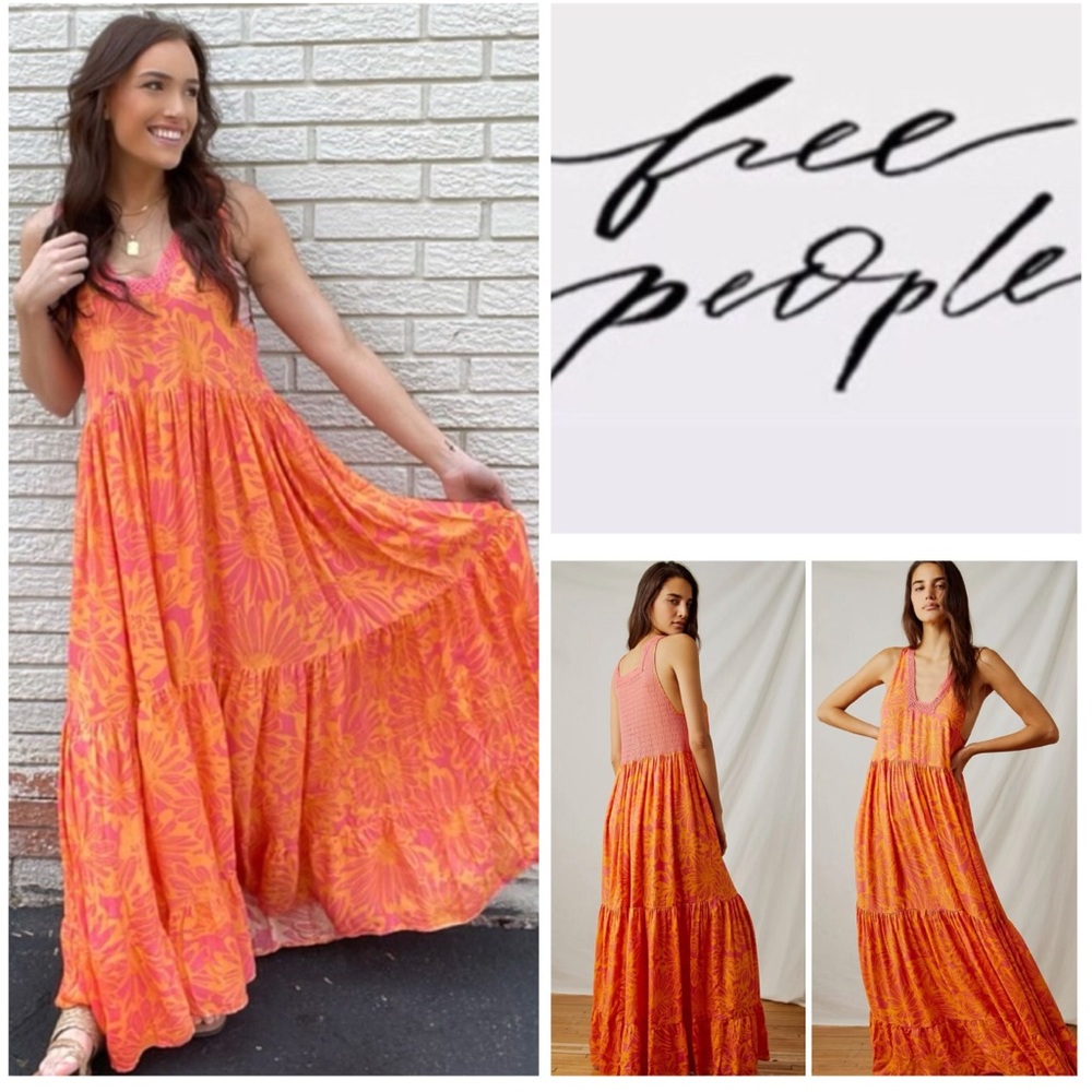 🆕Free People Tiers For You Maxi Dress.  NWOT.
